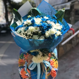  Samsun Çiçek Siparişi Blue Mavilim Papatyam Exlusive Buket